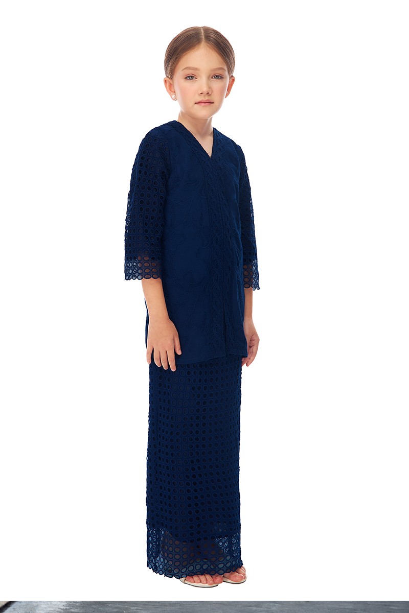 RIEYNAH KURUNG KIDS IN NAVY BLUE