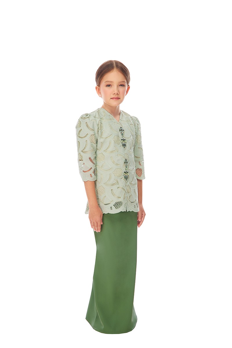 GINA KURUNG KIDS IN SAGE GREEN