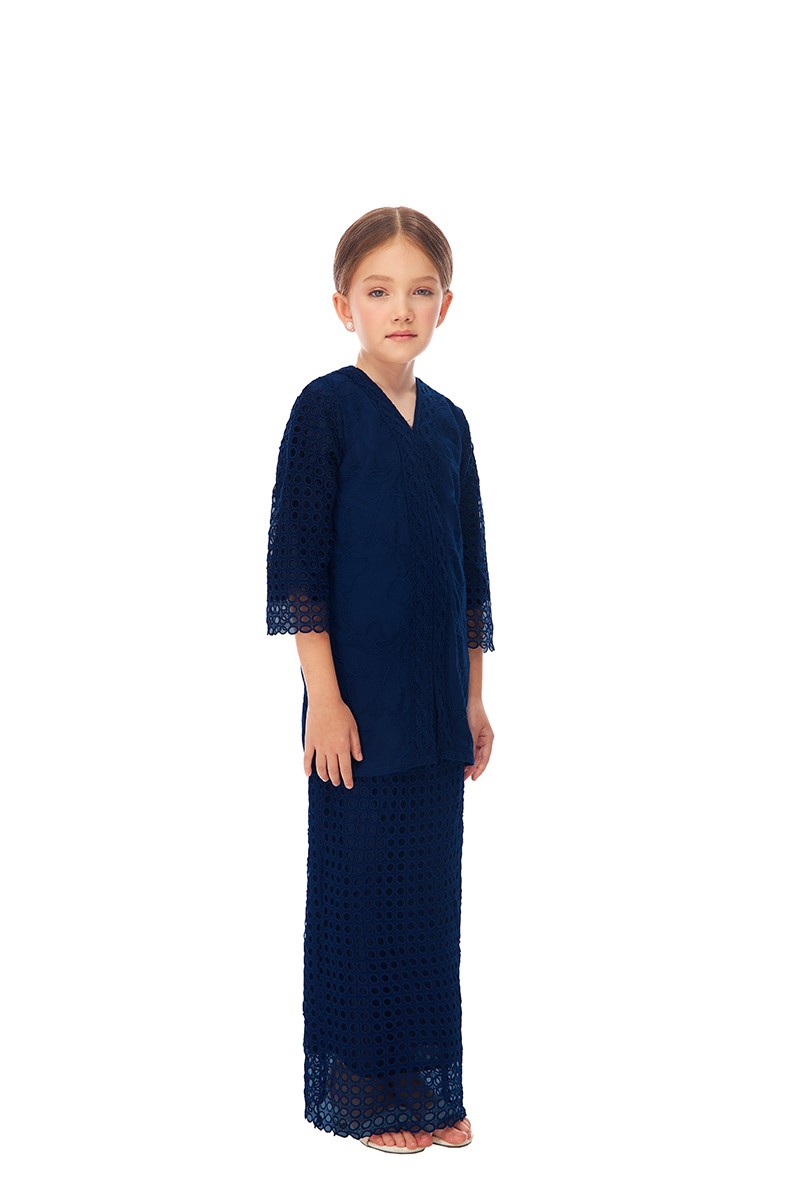 RIEYNAH KURUNG KIDS IN NAVY BLUE