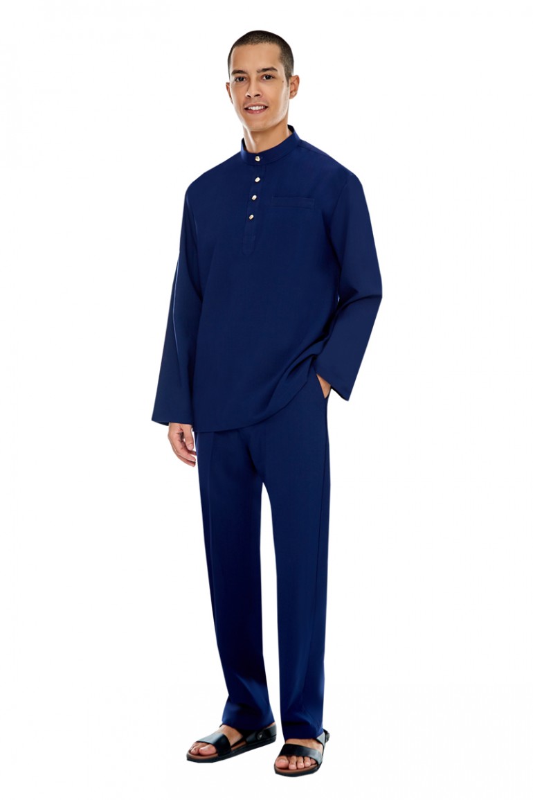 BAJU MELAYU (MATEEN) IN NAVY BLUE