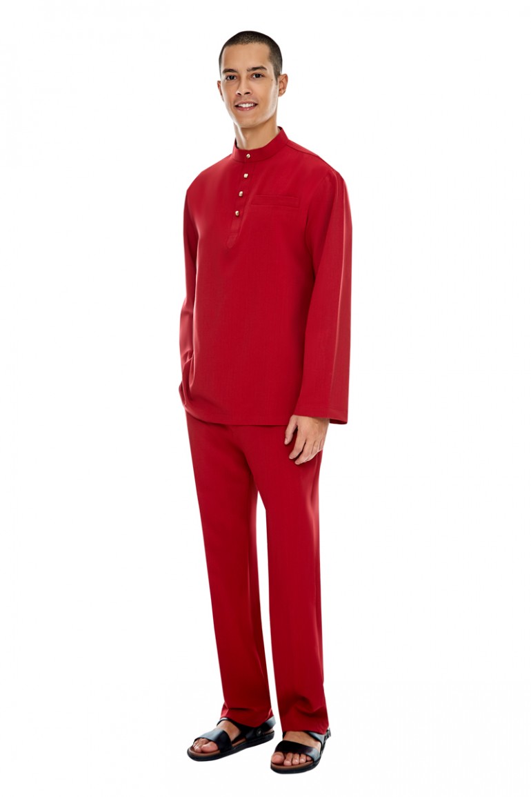 BAJU MELAYU (MATEEN) IN MAROON