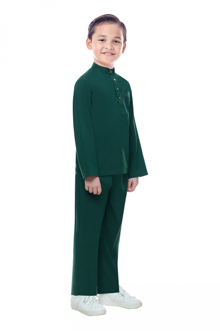 BAJU MELAYU KIDS (MATEEN) IN EMERALD GREEN