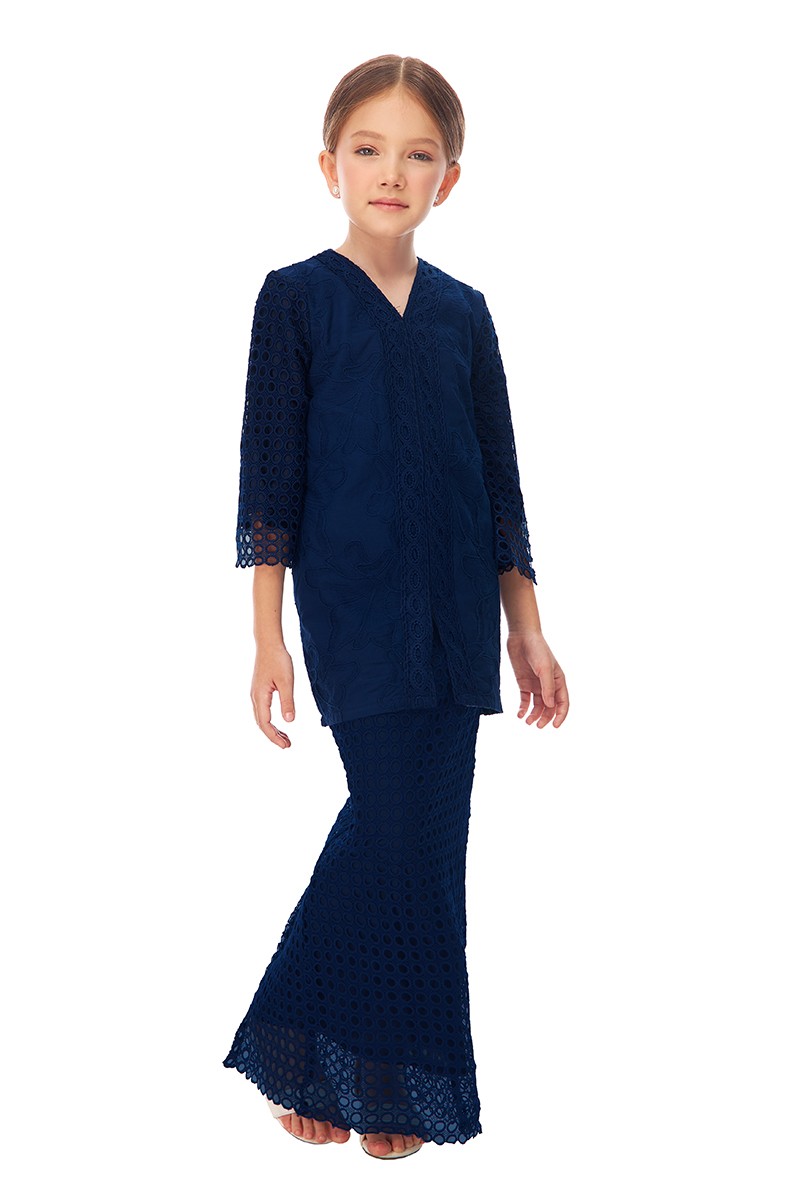 RIEYNAH KURUNG KIDS IN NAVY BLUE