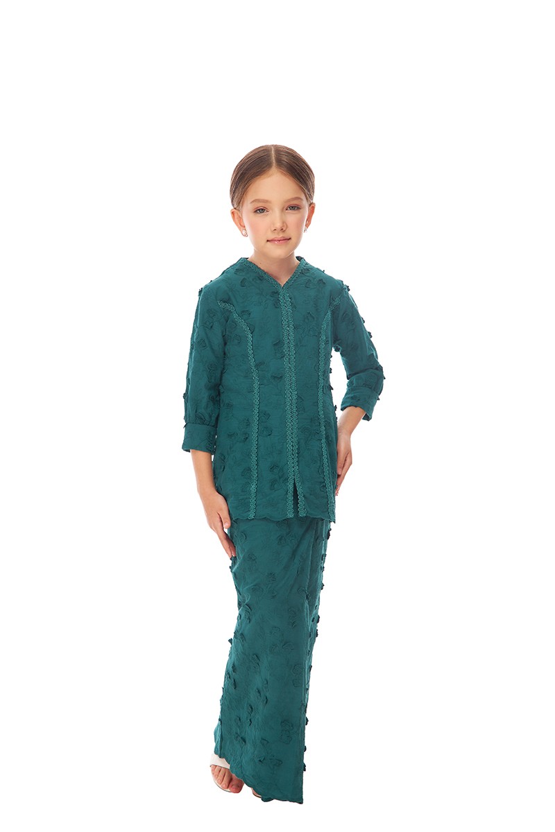 NIESHA KURUNG KIDS IN EMERALD GREEN