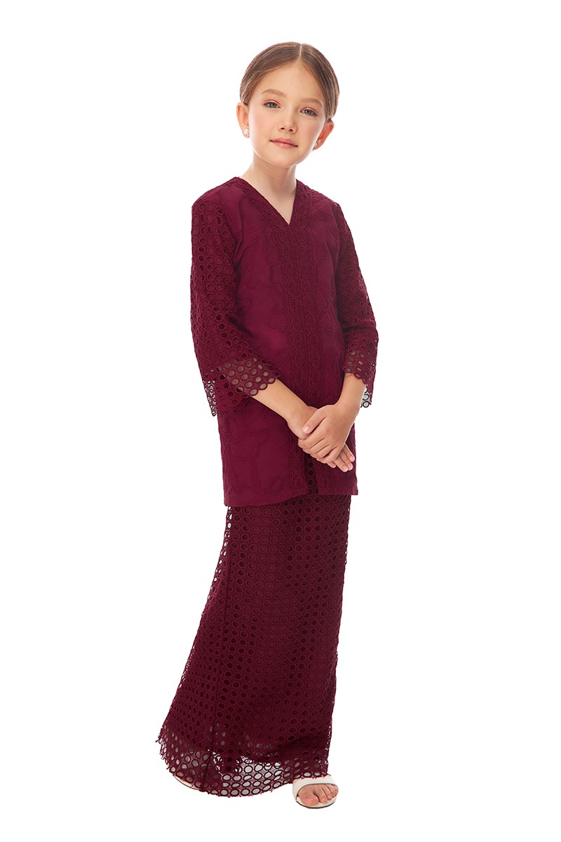 RIEYNAH KURUNG KIDS IN MAROON