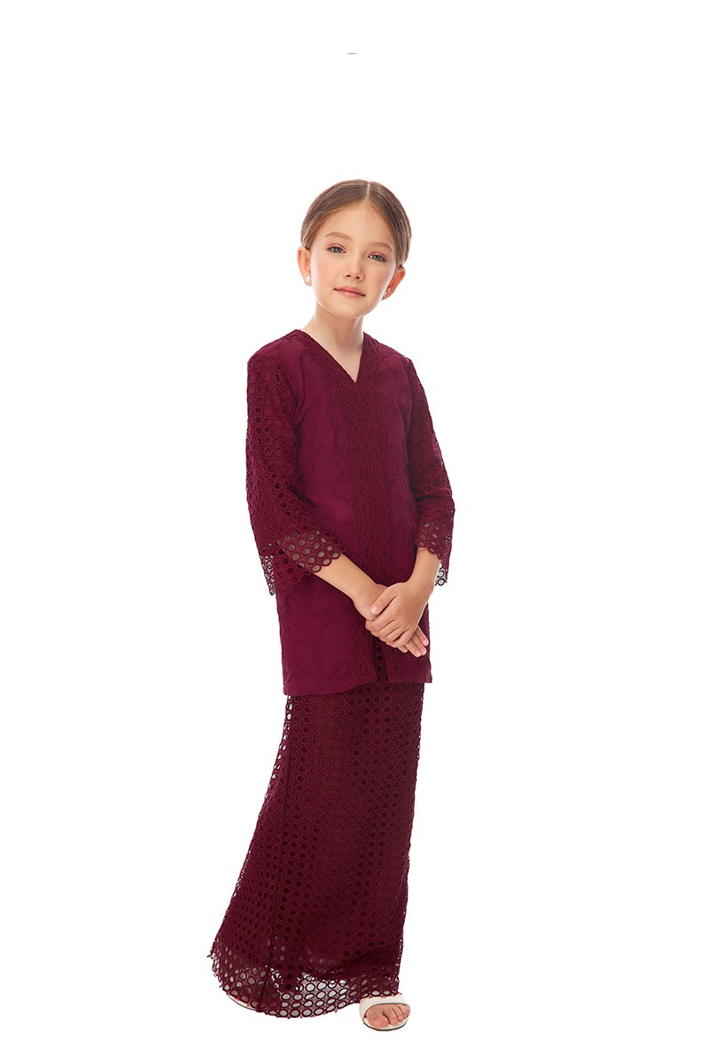 RIEYNAH KURUNG KIDS IN MAROON