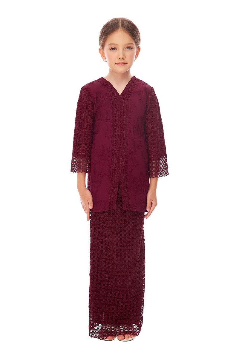 RIEYNAH KURUNG KIDS IN MAROON