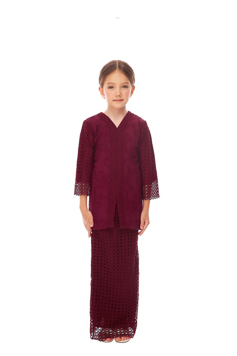 RIEYNAH KURUNG KIDS IN MAROON