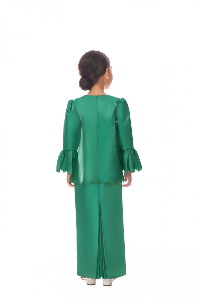 LALITHA KURUNG KIDS IN EMERALD GREEN