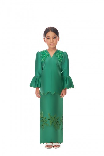 LALITHA KURUNG KIDS IN EMERALD GREEN