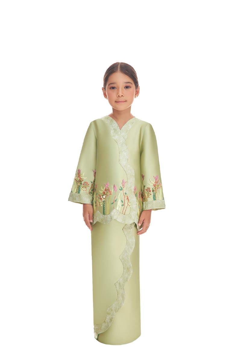 NAILA KURUNG KIDS IN APPLE GREEN