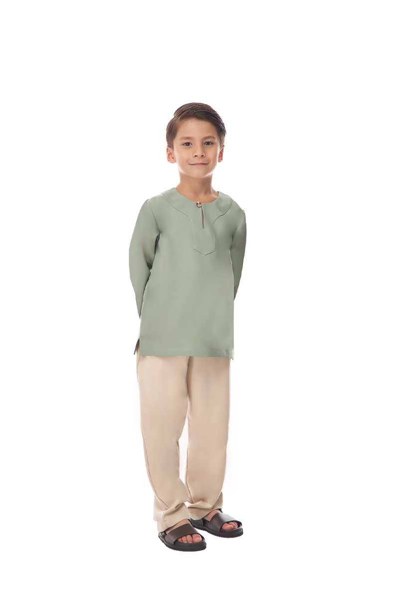 NAEL KURTA KIDS IN SAGE GREEN