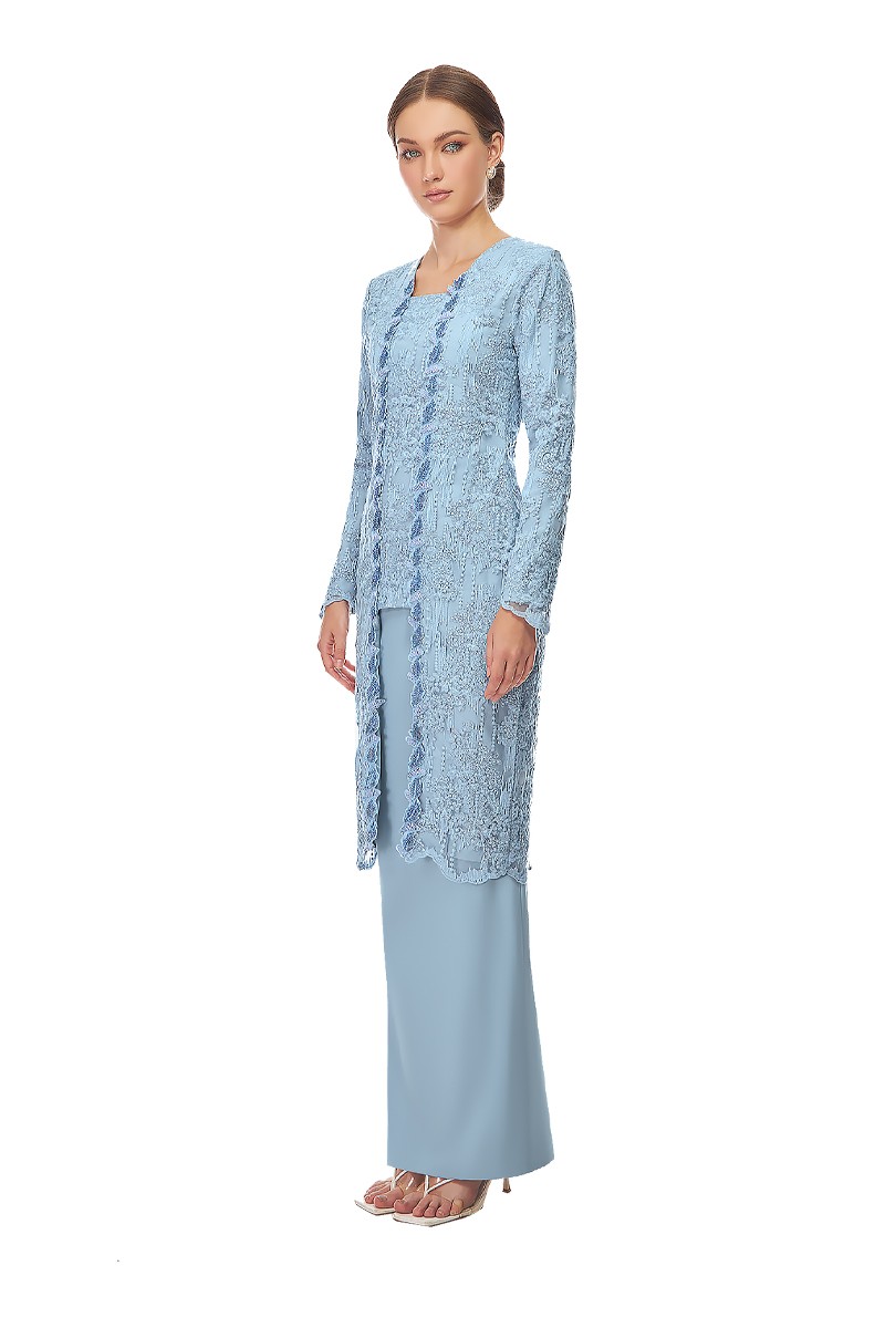 QUINCE KURUNG IN ICE BLUE