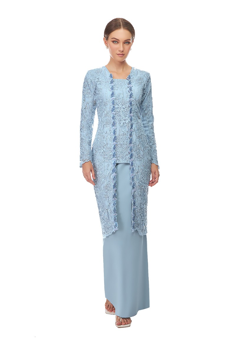 QUINCE KURUNG IN ICE BLUE