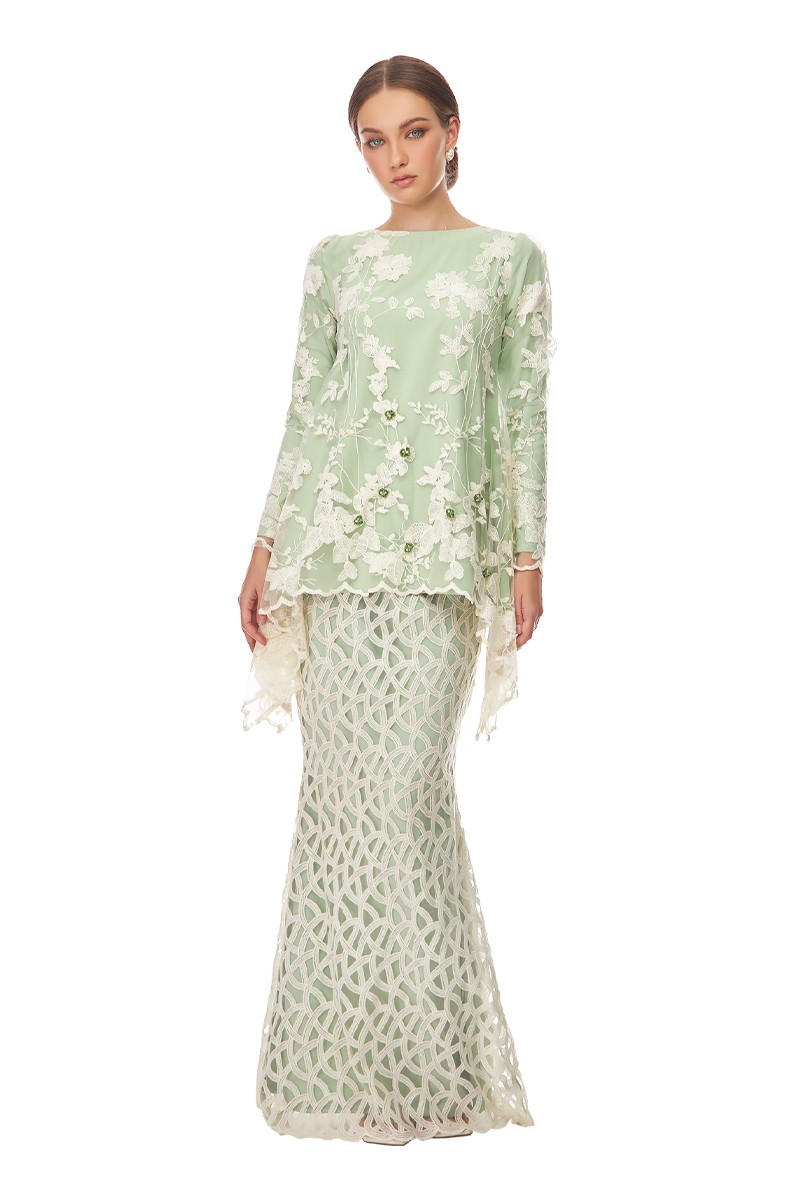 ROSALIND KURUNG IN BABY GREEN