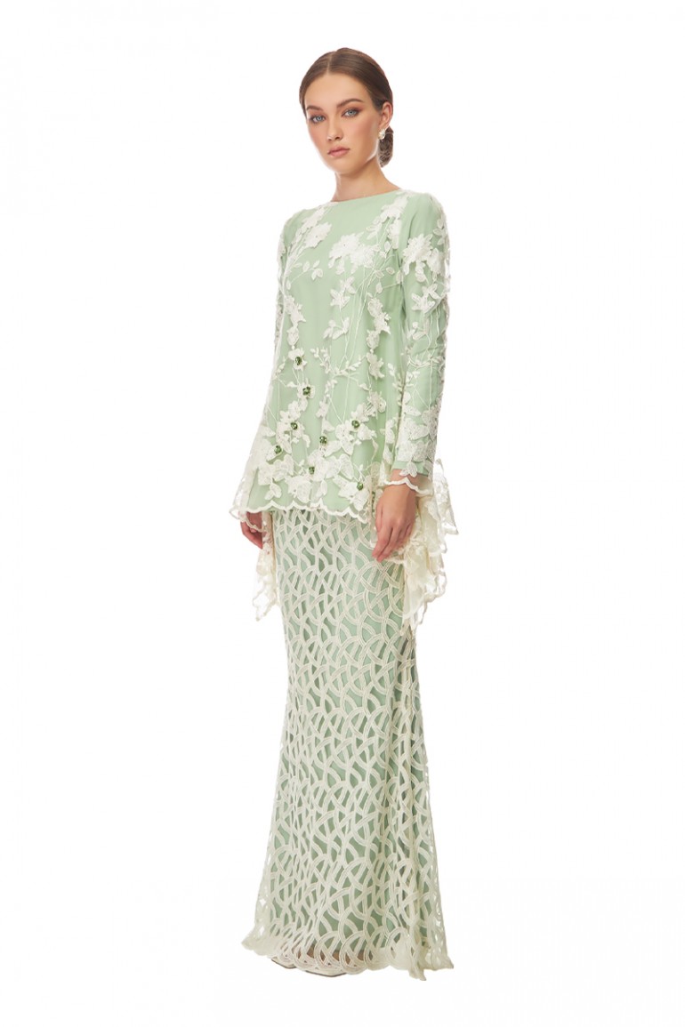 ROSALIND KURUNG IN BABY GREEN