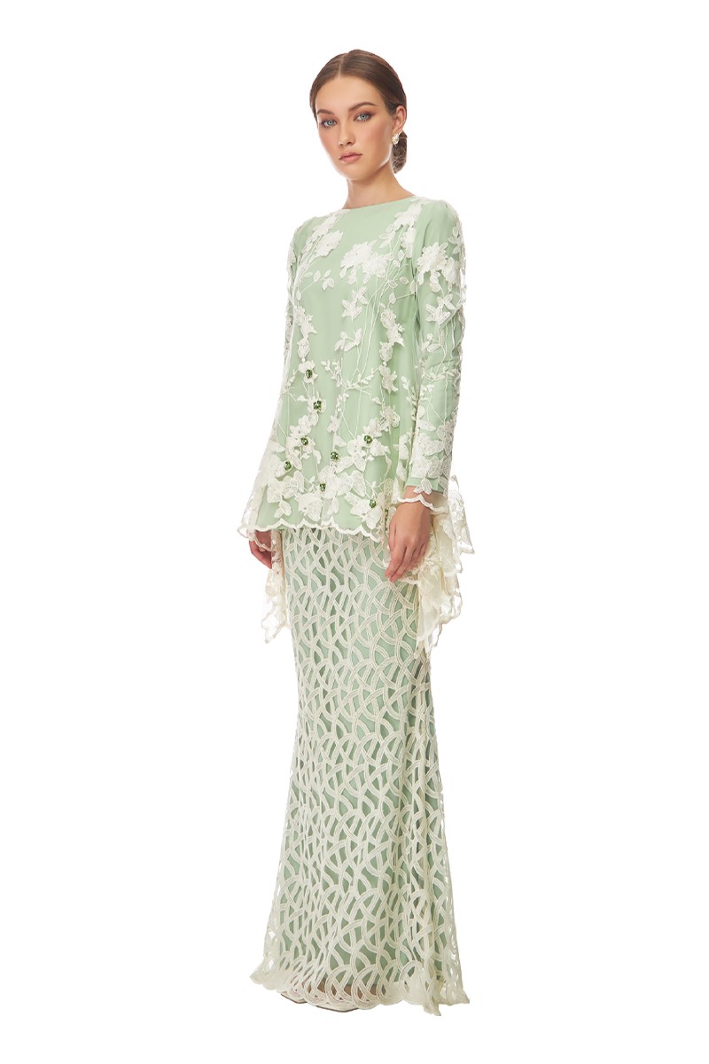 ROSALIND KURUNG IN BABY GREEN