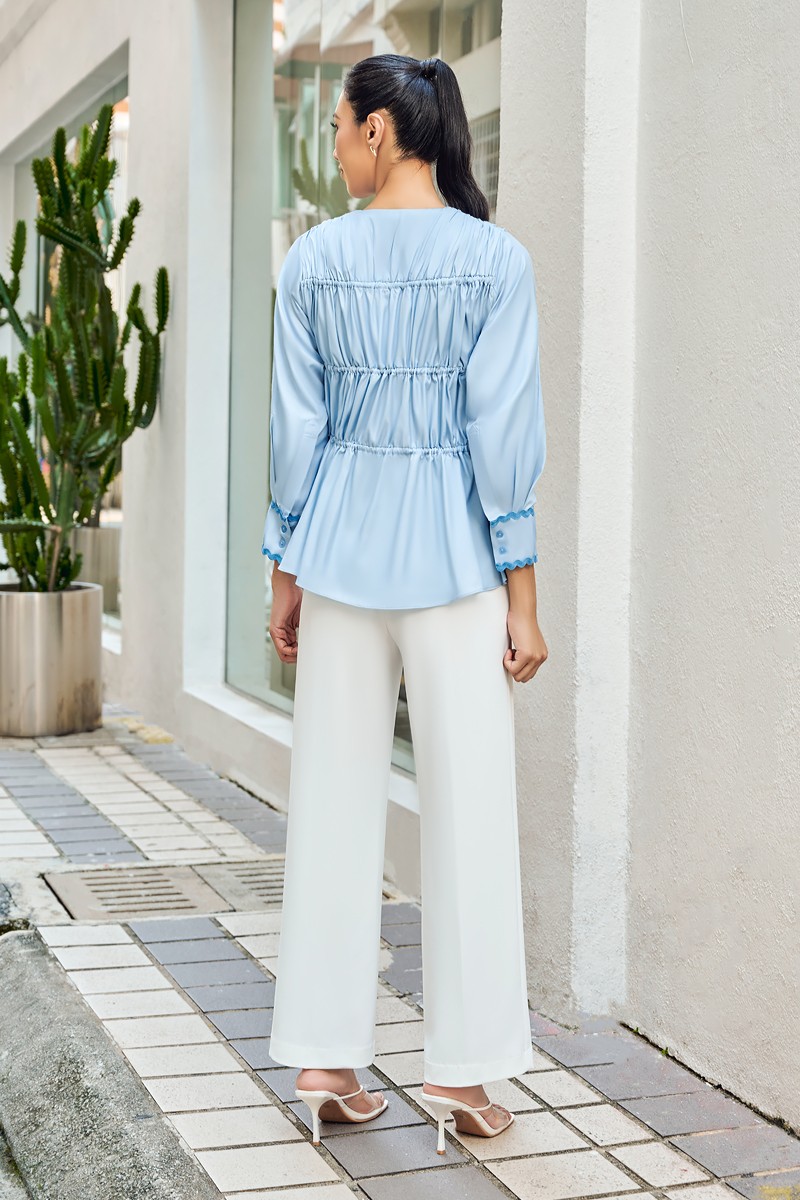 SENYA BLOUSE IN BLUE