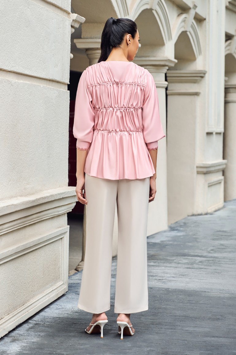 SENYA BLOUSE IN DUSTY PINK