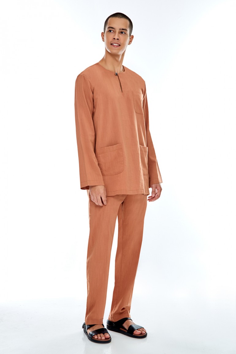 BAJU MELAYU (ISKANDAR) IN BROWN