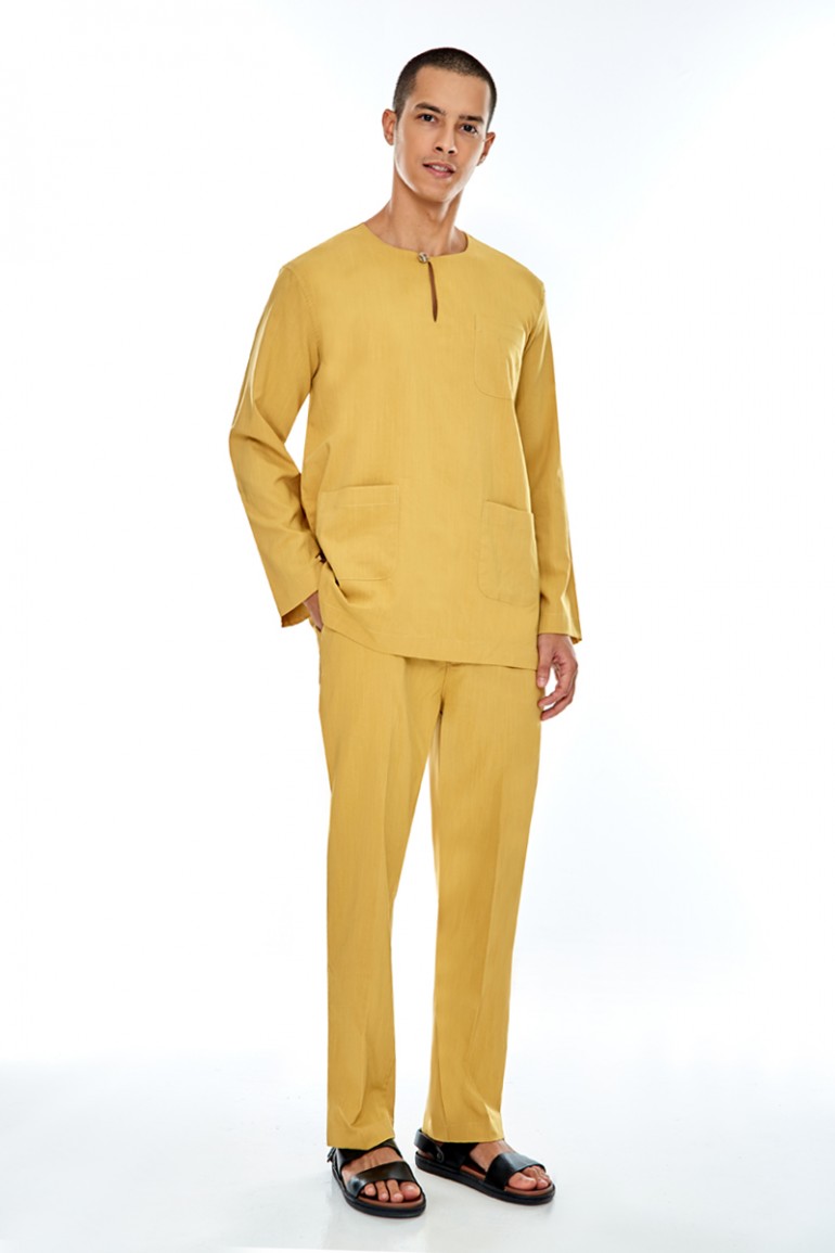 BAJU MELAYU (ISKANDAR) IN MUSTARD