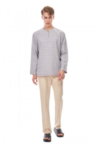 EUSOFF KURTA IN PURPLE GREY