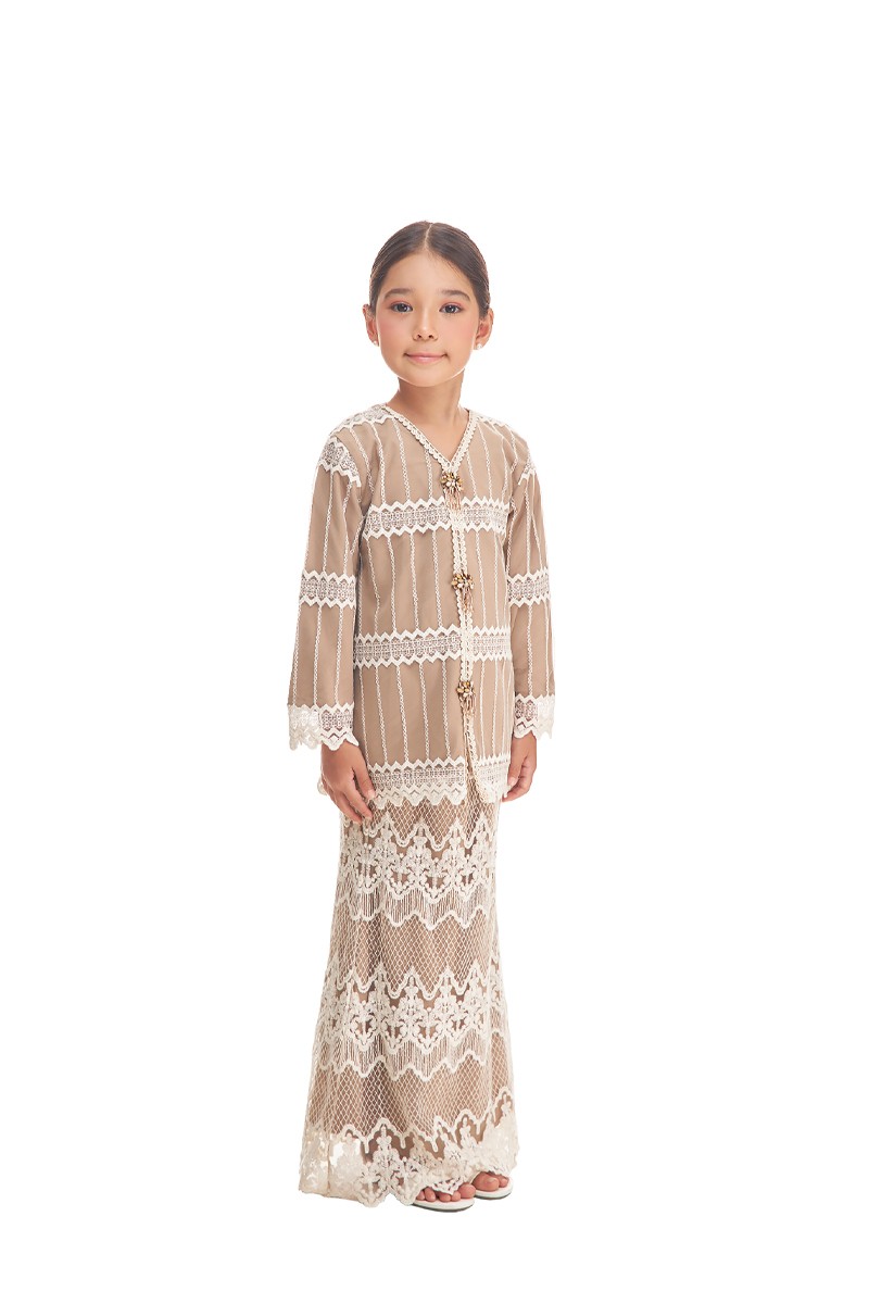 ZAHIRAH KURUNG KIDS IN BROWN