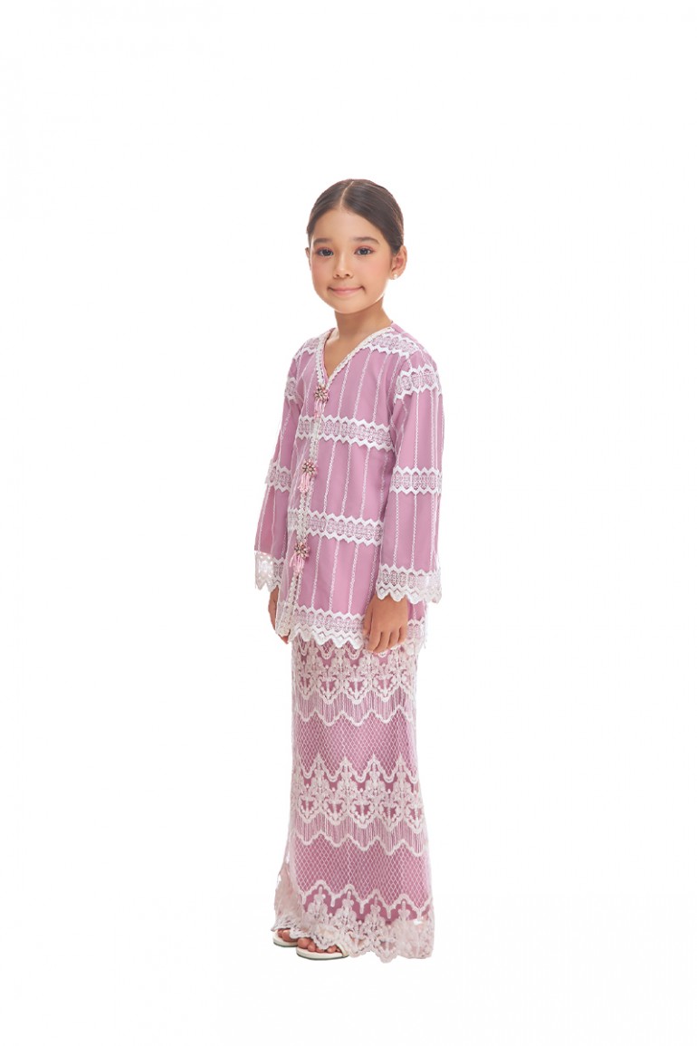 ZAHIRAH KURUNG KIDS IN ROSE PINK