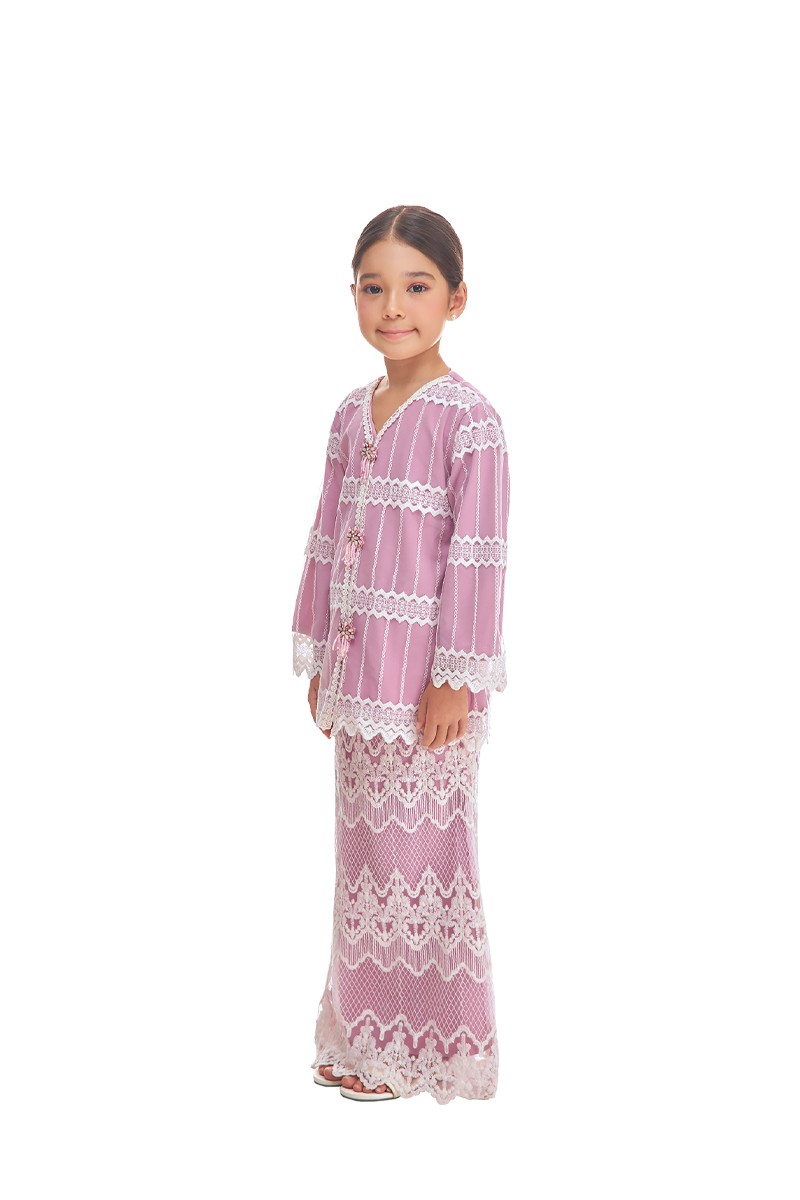 ZAHIRAH KURUNG KIDS IN ROSE PINK