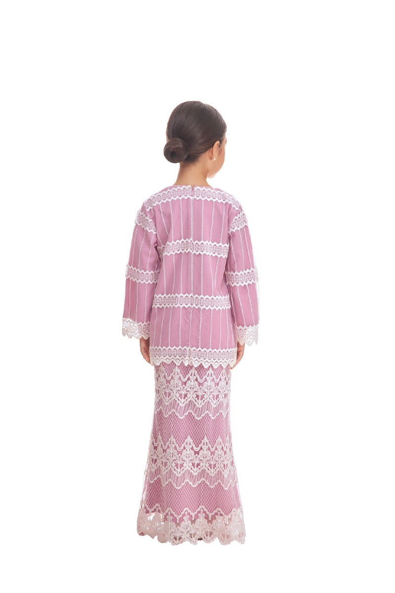 ZAHIRAH KURUNG KIDS IN ROSE PINK