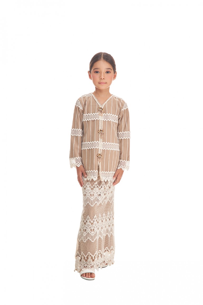 ZAHIRAH KURUNG KIDS IN BROWN