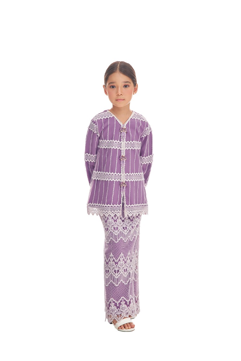 ZAHIRAH KURUNG KIDS IN PEARLY PURPLE