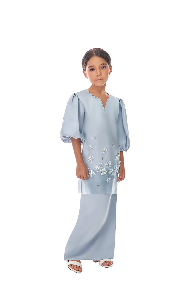 NOELLE KURUNG KIDS IN DUSTY BLUE