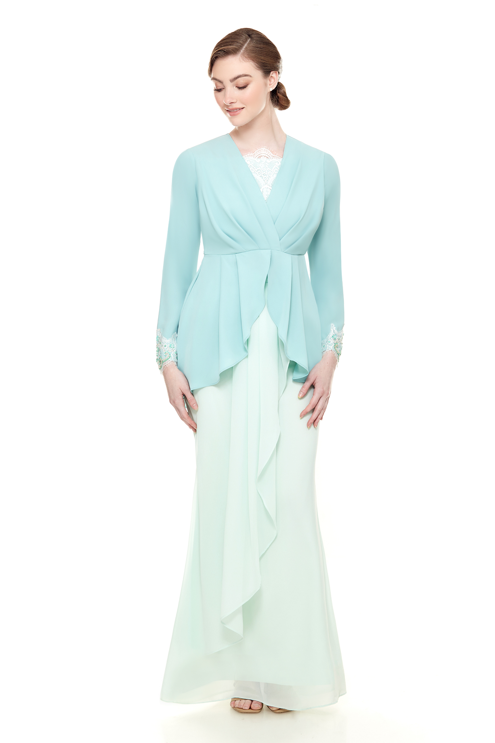 Baju kurung mint green on sale online